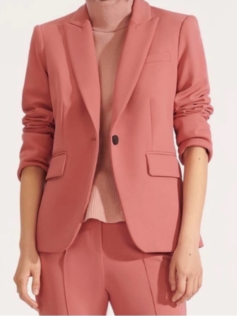FULL SUIT! Veronica beard Pink Tailored High-Waist blazer and pants